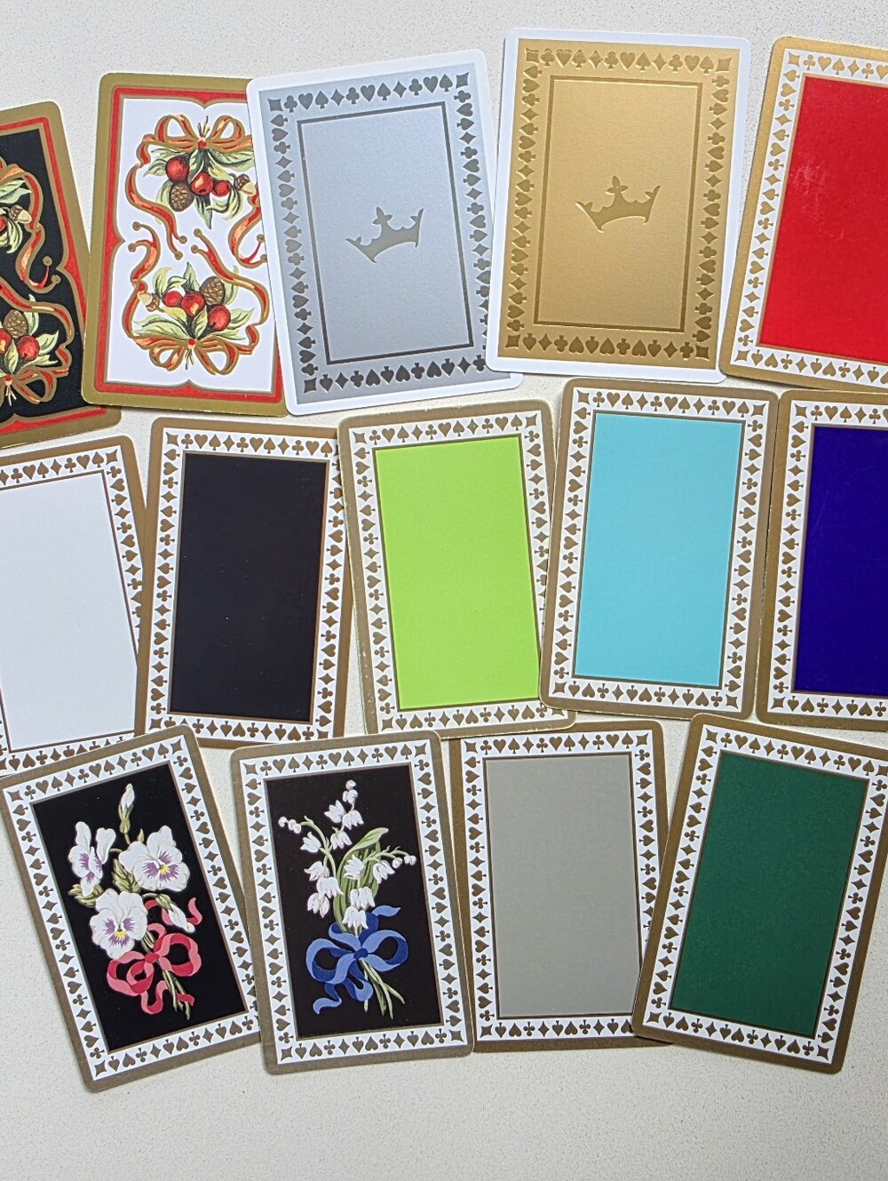 Collection Of Tiffany & Co. Companion Pair Playing Cards - 14 Cards Total